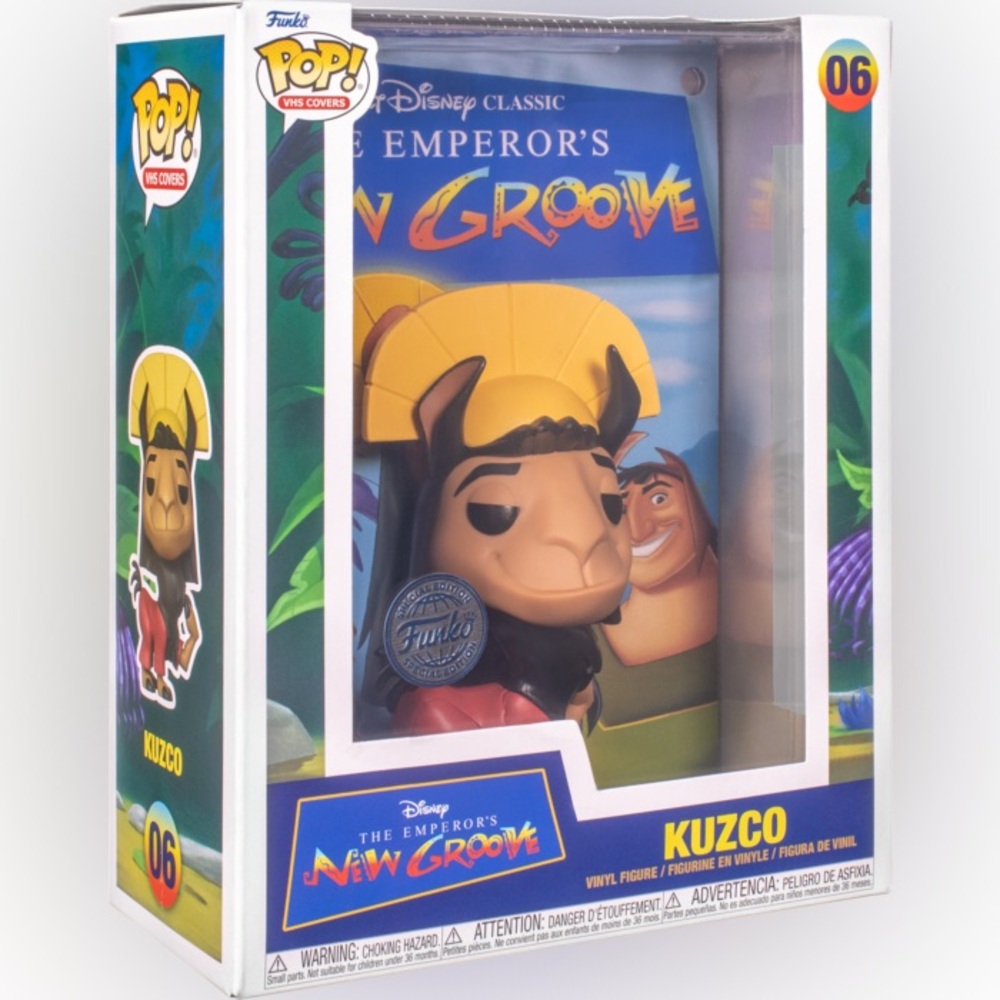 Funko Pop The Emperors New Groove Kuzco #06 Amazon Exclusive VHS Cover Hard Box